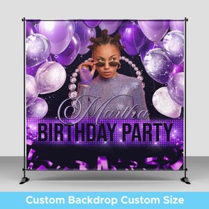 Birthday Backdrop • Custom Photo Backdrops • Party Backdrop • Step Repeat Birthday Party • Prom Backdrop • Sweet 16 Birthday Backdrop