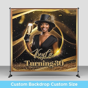 Birthday Backdrop • Custom Photo Backdrops • Party Backdrop • Step Repeat Birthday Party • Prom Backdrop • Sweet 16 Birthday Backdrop