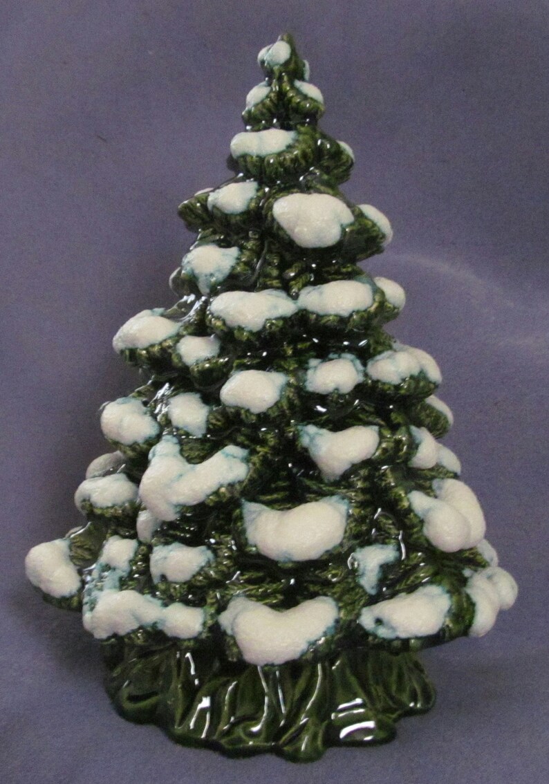 Ceramic Aquarium Decoration Large Tree With Snow Etsy