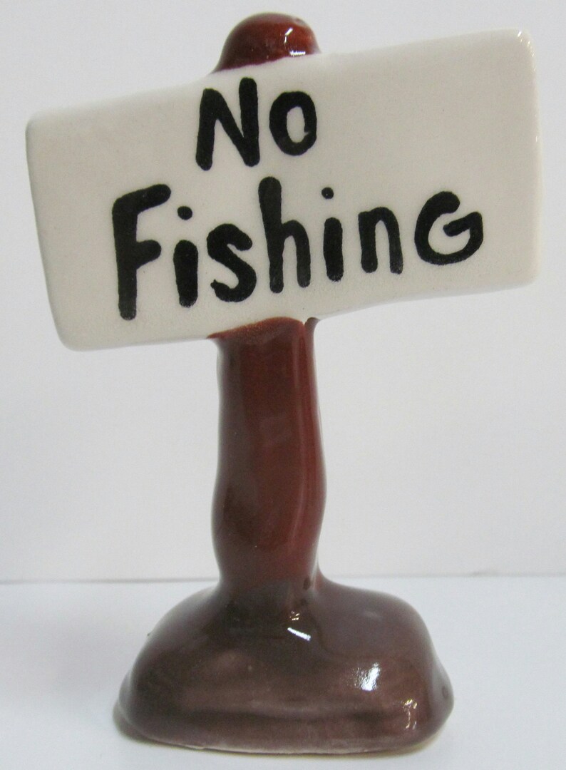 Ceramic Aquarium Sign No Fishing - Etsy