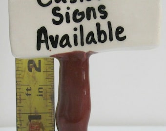 Ceramic Aquarium Sign ~ Custom made with your message on the sign