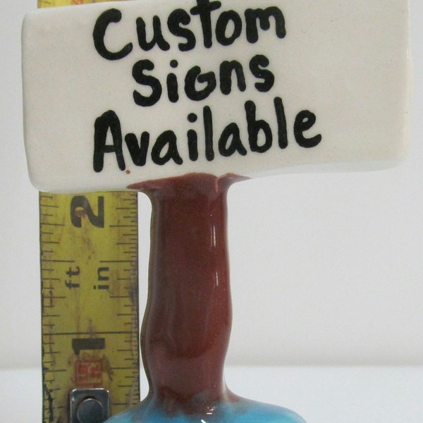 Ceramic Aquarium Sign ~ Custom made with your message on the sign