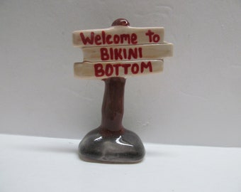 Ceramic Aquarium Sign ~ Welcome to Bikini Bottom ~