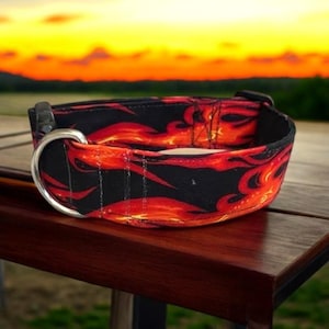Flames Dog Collar