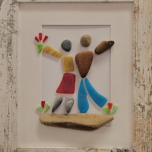 Loving You Rocks! - Couple&#39;s Pebble Picture - Unique Relationship Art - Gift For Lovers - FREE SHIPPING