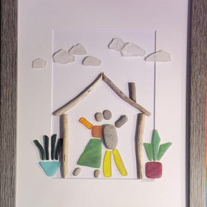 Our House Rocks! - New Home Pebble Picture - Gift For New Home Owners - FREE SHIPPING