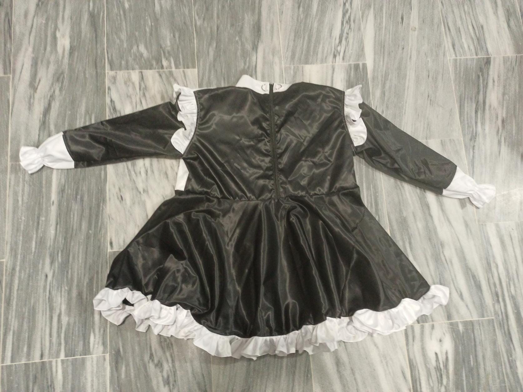 black satin french maid dress Black Satin Maid