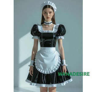 Latex maid dress - Etsy 日本