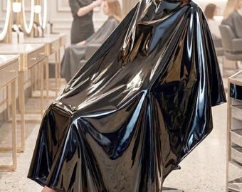 Custom Made PVC Barber Cape – Waterproof Hairdresser Salon Haircut Cape