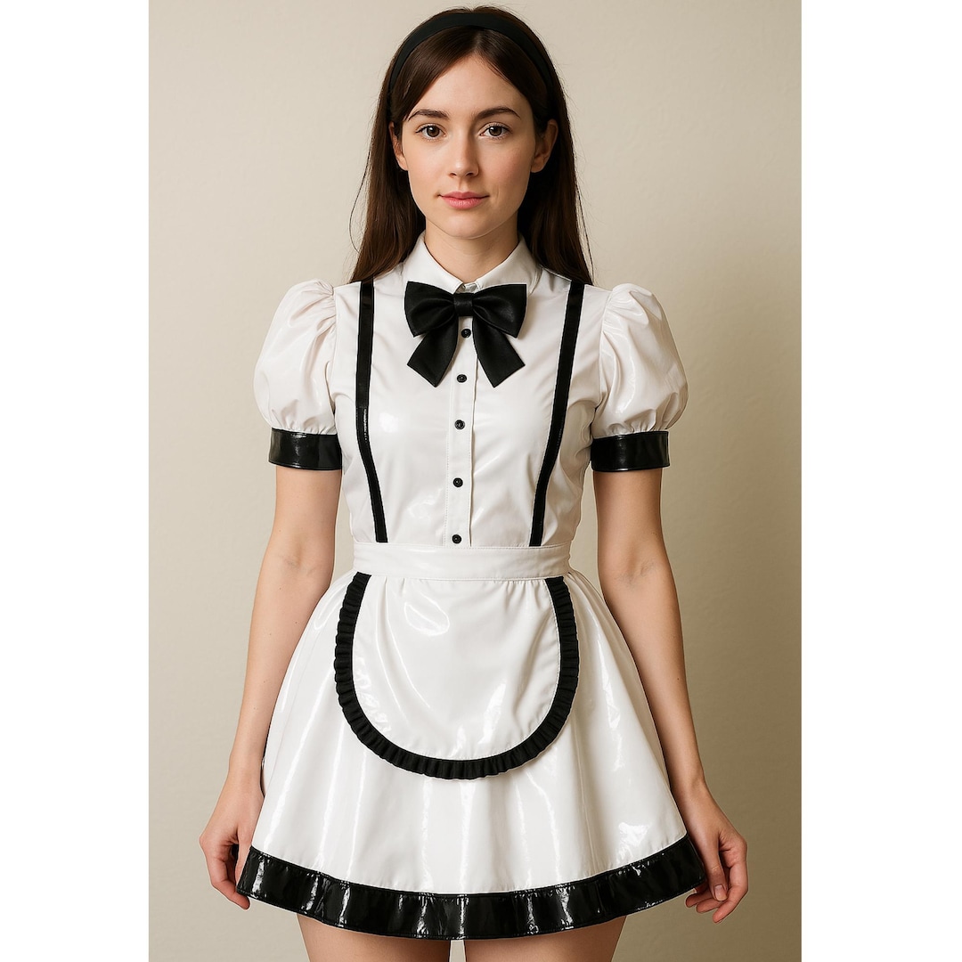 Custom Made PVC French Maid Dress High Quality Vinyl Cosplay Outfit ...