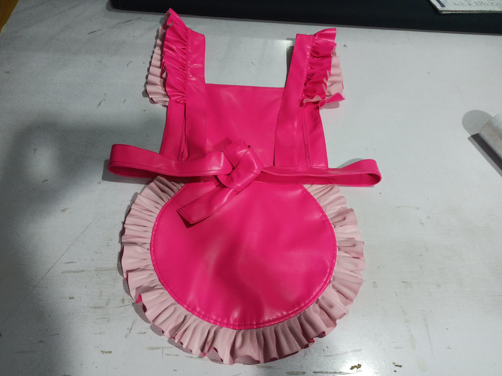 Pvc Ruffle Suit Pink Glossy PVC Ruffle Apron, Maid Cosplay Costume, Custom Size - Etsy