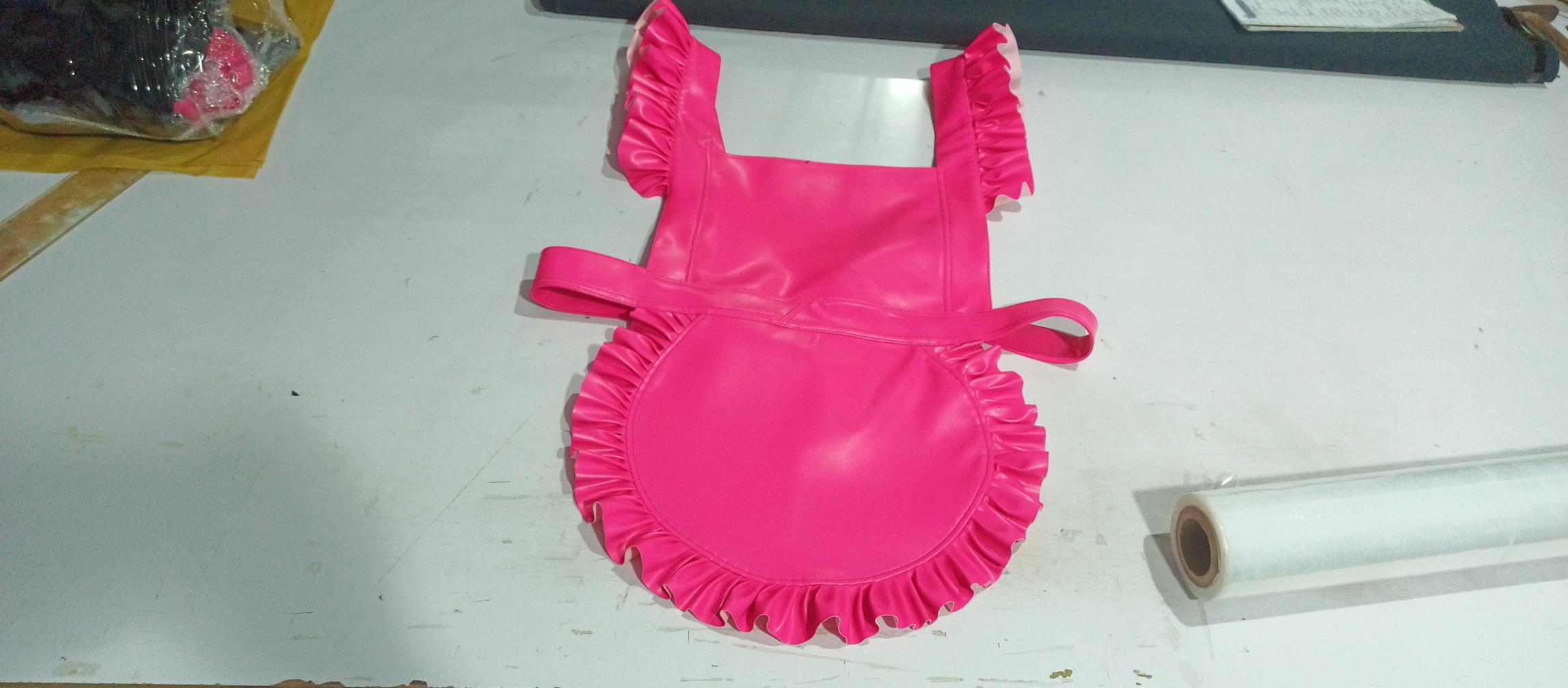 Pvc Ruffle Suit Pink Glossy PVC Ruffle Apron, Maid Cosplay Costume, Custom Size - Etsy