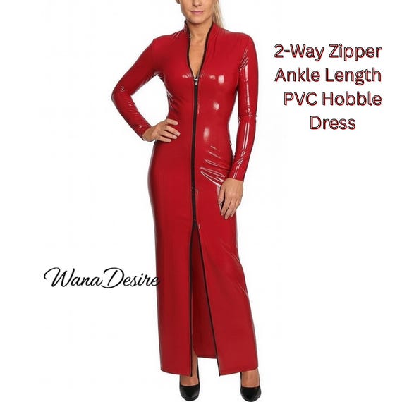PVC Ankle-length Hobble Dress 2-way Zipper, Custom Size XS6XL - Etsy PVC Ankle-length Hobble Dress 2-way Zipper, Custom Size XS6XL - Etsy