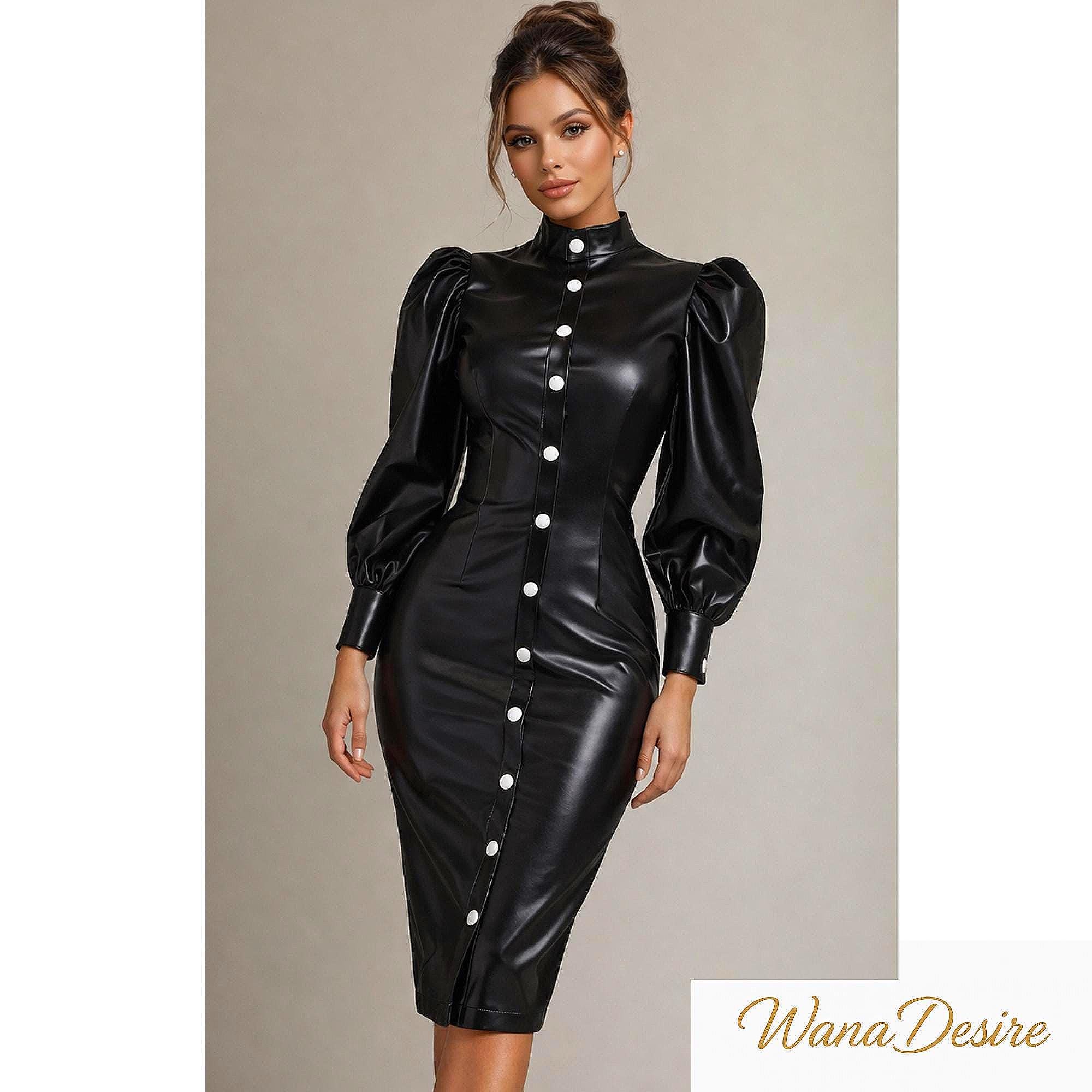 Black Vinyl Dress Bodycon Latex - Etsy Black Vinyl Dress Bodycon Latex - Etsy