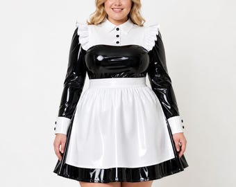 Fantasia de Empregada Francesa Feita Sob Medida – Traje de Cosplay Artesanal XXS–6XL