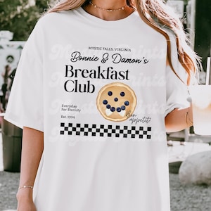 Vampire Diaries TShirt - TVD Merch - Mystic Falls Shirt - Bonnie and Damons Breakfast Club Shirt - Prison World Tee - Damons Pancake - Retro