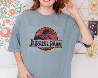 Jurassic Park Shirt, Jurassic Park Dinosaur T-rex Shirt, Vintage Jurassic Park Logo Shirt, Universal Studios Shirt