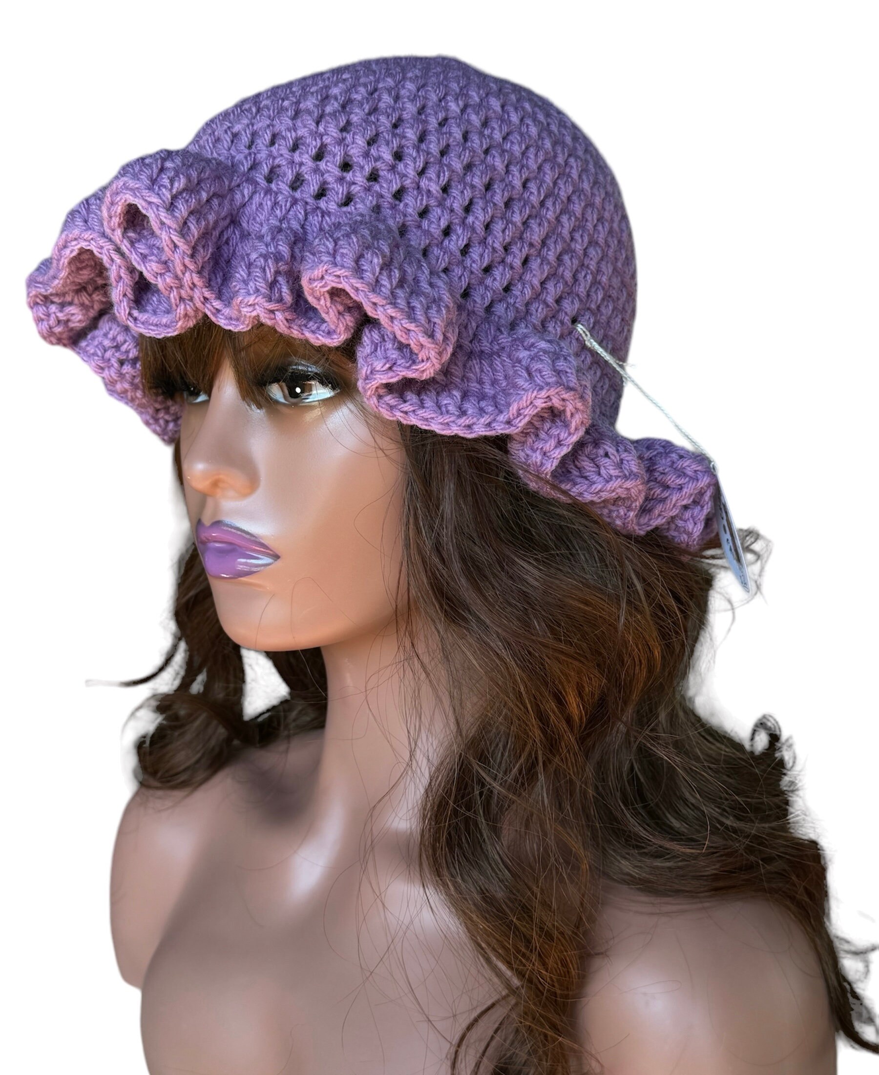 Orchid Ruffle Hat - Etsy