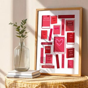 Romance Trope Book Print - Bookish Decor for Readers | Book Lover Gift | Digital Download for Readers | Digital Download Wall Art