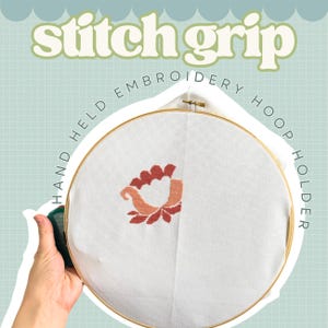 Ergonomic Embroidery Hoop Holder | Handheld Cross Stitch Grip Tool
