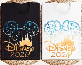 Disney Family Vacation 2026 Shirt, Disney 2026 Trip T-shirt, Disney Matching Shirts, Mickey Minnie Ear Castle Tee, Cute Disneyworld Gift
