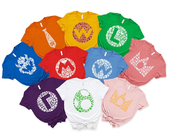 Super Mario Family Logo Shirt, Matching Party Tee