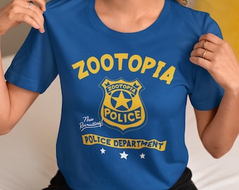 Zootopia Police Department Badge Shirt, Retro Zootropolis Disney T-shirt, Disneyland Family Trip, Disneyland Vacation Family Shirt