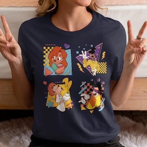 Retro 90s Disney Shirt, Vintage A Goofy Movie Characters Shirt, Goofy Max Roxanne Powerline Shirt, WDW Matching Family Shirt, Magic Kingdom