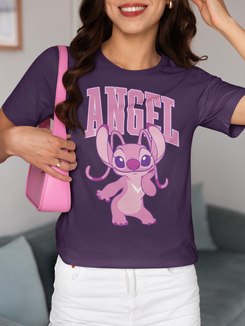Disney Angel Shirt, Disney Lilo & Stitch Shirt, Disney Gift Shirt, Magic Kingdom Tee, Disney Cute Angel Hoodie, Stitch Birthday Shirt image 4