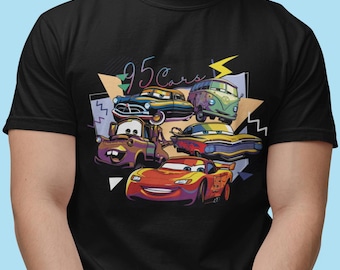 Retro Cars Lightning McQueen Shirt, Retro Disney Cars Shirt, Radiator Springs, Mater Hudson Fillmore, Disney California Adventure Park