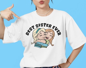 Elsa and Anna Sister Shirt, Frozen Disney Princess Tee