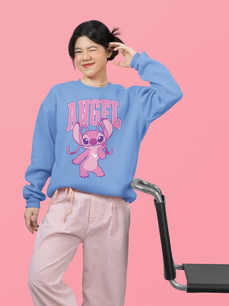 Disney Angel Shirt, Disney Lilo & Stitch Shirt, Disney Gift Shirt, Magic Kingdom Tee, Disney Cute Angel Hoodie, Stitch Birthday Shirt image 5