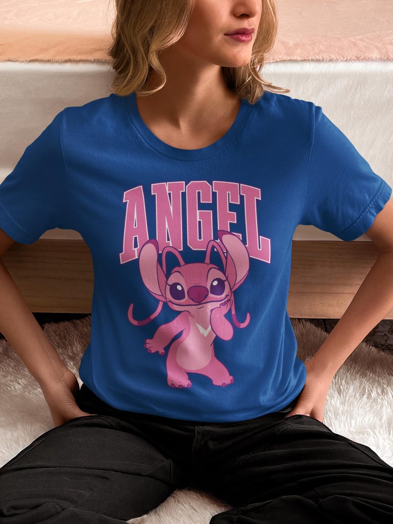 Disney Angel Shirt, Disney Lilo & Stitch Shirt, Disney Gift Shirt, Magic Kingdom Tee, Disney Cute Angel Hoodie, Stitch Birthday Shirt image 3