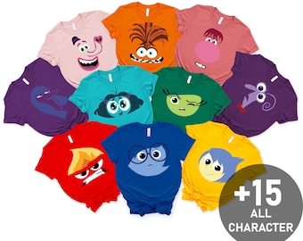 Inside Out 2 Character Shirts: Disneyland Family Trip Matching Tees