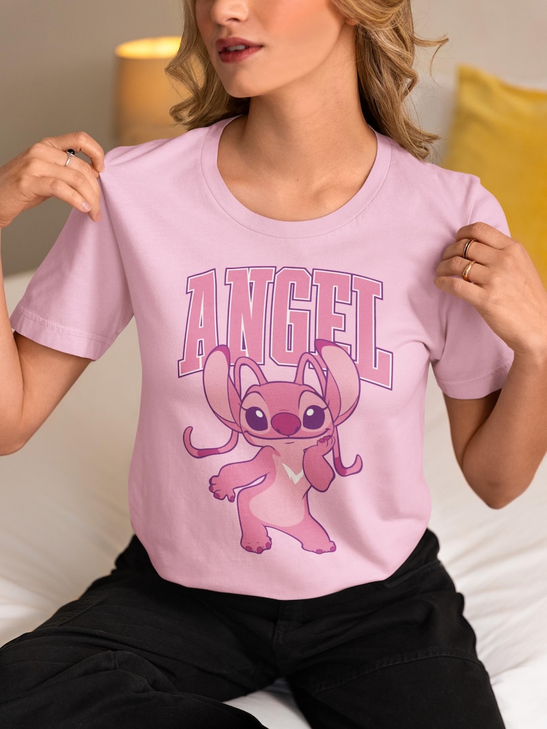 Disney Angel Shirt, Disney Lilo & Stitch Shirt, Disney Gift Shirt, Magic Kingdom Tee, Disney Cute Angel Hoodie, Stitch Birthday Shirt image 1