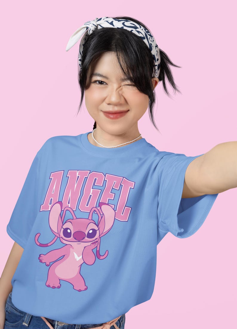 Disney Angel Shirt, Disney Lilo & Stitch Shirt, Disney Gift Shirt, Magic Kingdom Tee, Disney Cute Angel Hoodie, Stitch Birthday Shirt image 8