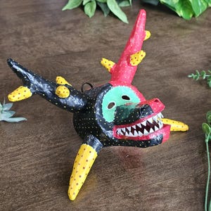 Máscara de vejigante de Porto Rico, máscara de carnaval colorida, pequena arte em papel machê, arte de parede, folclore porto-riquenho, cultura taino, caribenho