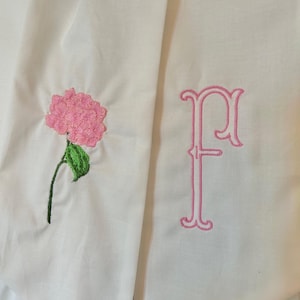 Personalized Wreath Sash with Hydrangea