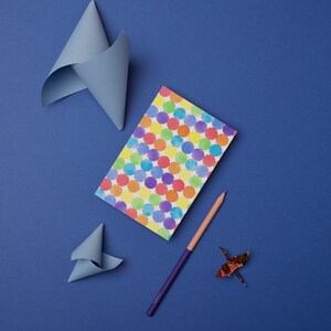 Pacote de 10 cartões de felicitações com pontos coloridos (com ou sem envelopes)