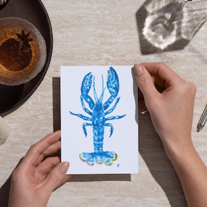 Blue Lobster-pakket met 10 wenskaarten (met of zonder envelop)