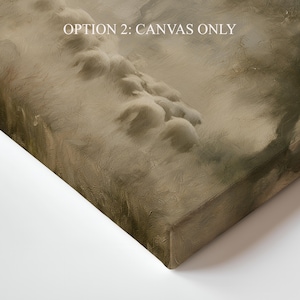 Canvas-only option for Good Shepherd Christian wall art showing the wrapped canvas edge and printed artwork surface.
