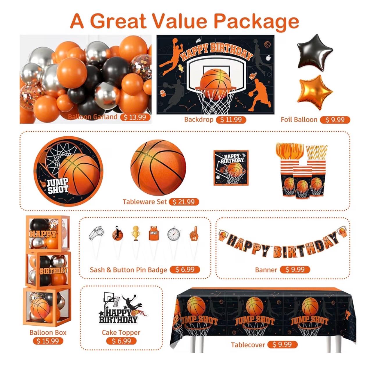36 Stück Basketball-Party-Dekoration – Pappteller Im Basketball-Design – Einweg-Servierboote (20,1 X 14,5 Cm) Für Snacks & Fast Food