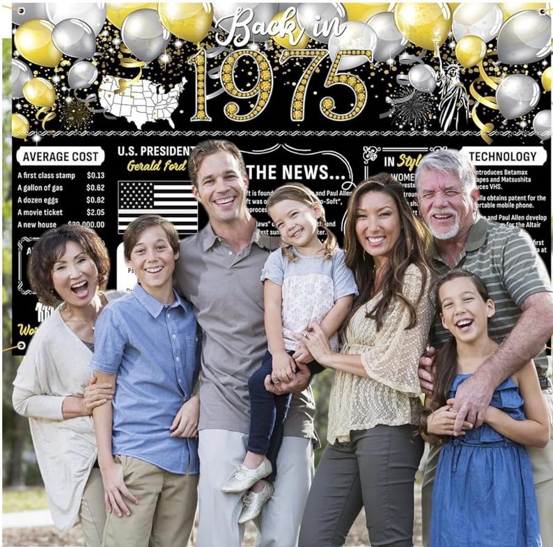Happy 51st Birthday Class Reunion Anniversary Back in 1975 Cheers to 51 ...