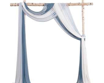 Tela para drapear arcos de boda, 3 paneles, 20 pies, gasa, para cenadores, ceremonias de boda, recepciones, decoraciones.