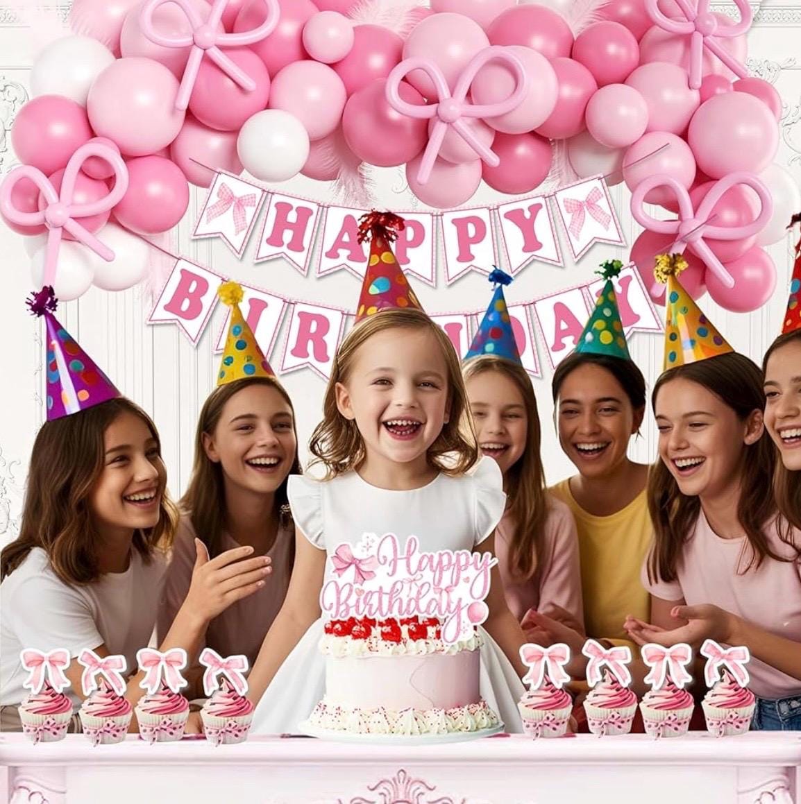 Recosis Geburtstagsdeko-Set Pastell – Happy Birthday Banner, Wabenkugeln, Sterne Girlanden, Krepppapier & Luftballons, Partyzubehör Für Kindergeburtstage, Jungen & Mädchen, Alle Altersstufen