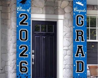 Decoraciones para la graduación de 2026, pancarta de graduación de la promoción de 2026, pancarta colgante de felicitación para puerta y porche, decoración para fiestas.