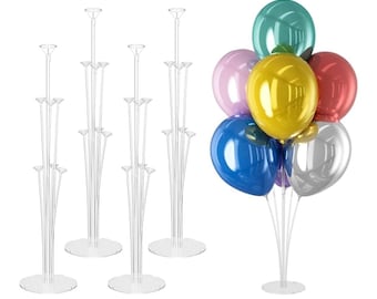 50 Stecche Per Palloncini Con Tazza - Bastoncini In Plastica Da 32cm Riutilizzabili Per Feste - Foto 12