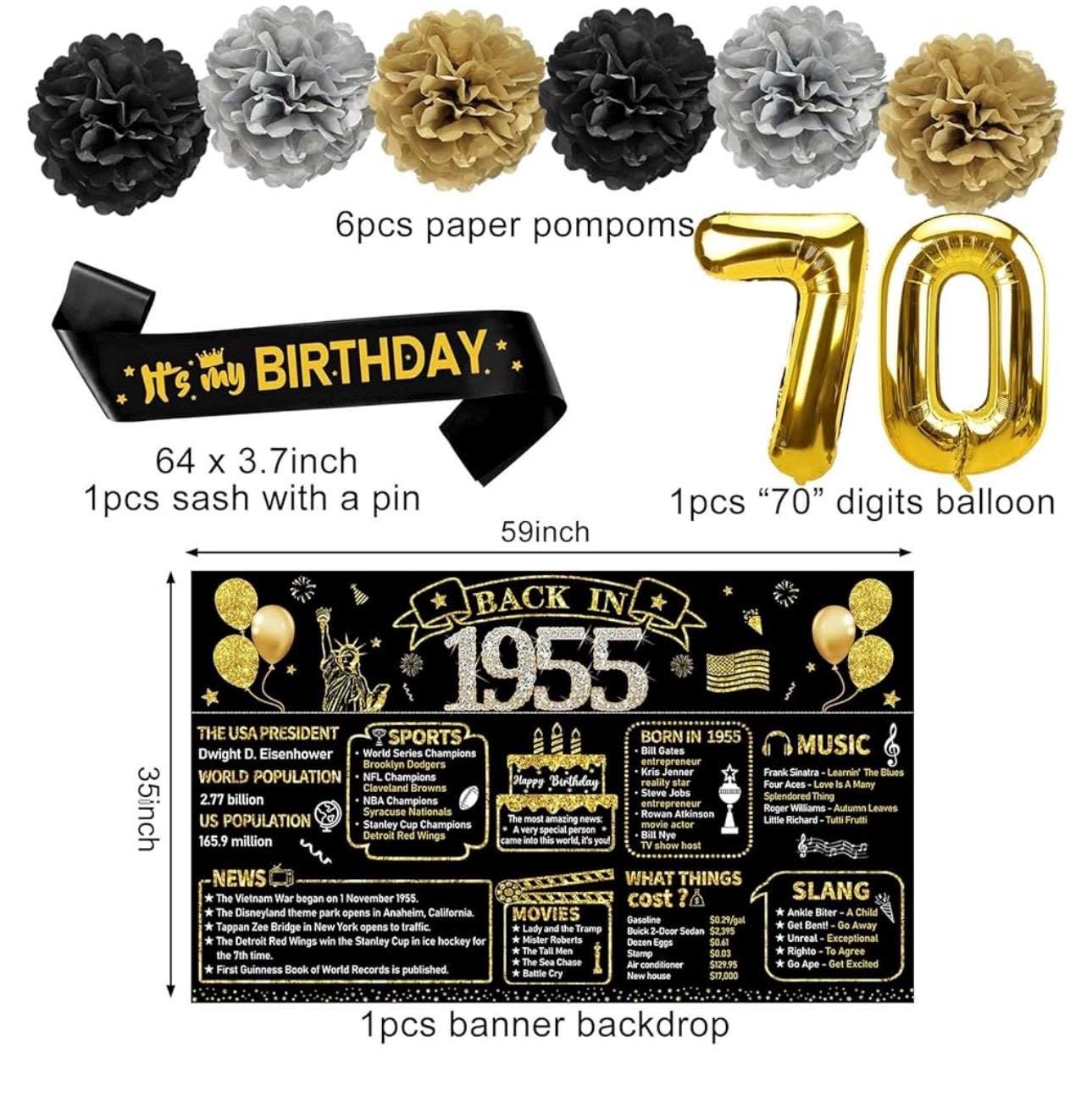 Décorations D'Anniversaire Pour 70E Anniversaire Pour Homme Et Femme Décorations D'Anniversaire Pour 70E Anniversaire Pour Homme Et Femme