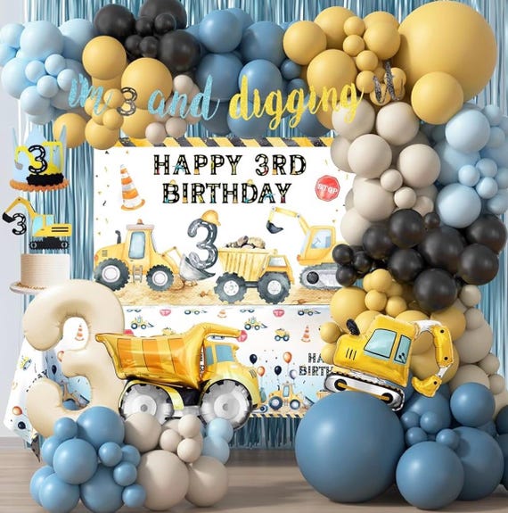 Construction Birthday Party Supplies for Year Old Boy, 3rd