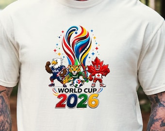 2026 Soccer Cup Shirt, Soccer World Tournament T-shirt, International Game Day Tees, Usa Canada Mexico Football Fan Tee, Sport Fan Gift